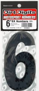 DIRT DIGITS - #6 6" BLACK SUPER X DIGITS 3/PK - Image 2