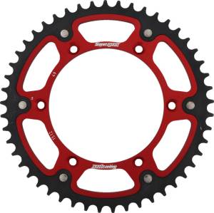 REAR STEALTH SPROCKET ALU/STL 49T-520 RED GAS/SHE