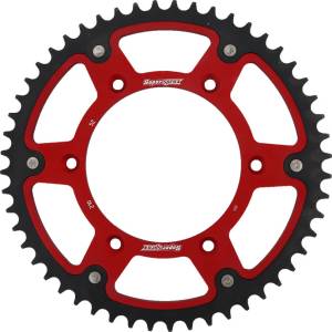 REAR STEALTH SPROCKET ALU/STL 52T-520 RED HON