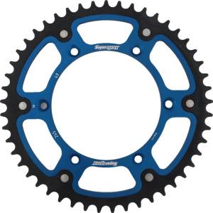 REAR STEALTH SPROCKET ALU/STL 49T-520 BLU YAM