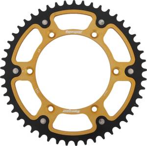 REAR STEALTH SPROCKET ALU/STL 49T-520 GLD YAM