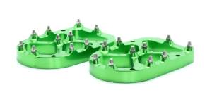 PRO SERIES FOOT PEG RISERS GREEN 13MM