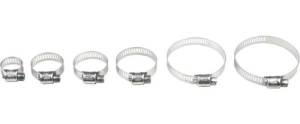 STAINLESS STEEL HOSE CLAMPS 8-22MM 10/PK