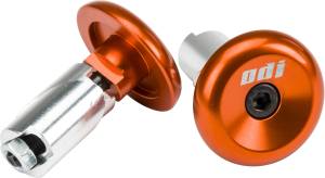 ALUMINUM BAR END PLUGS ORANGE