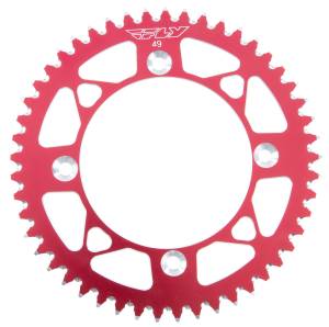 REAR SPROCKET ALUMINUM 49T-420 RED HON