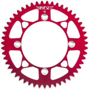 REAR SPROCKET ALUMINUM 51T-420 RED HON