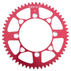 REAR SPROCKET ALUMINUM 55T-420 RED HON