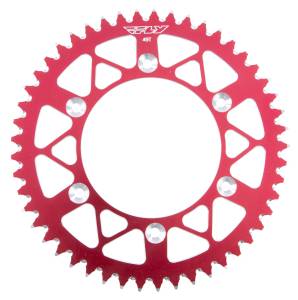 REAR SPROCKET ALUMINUM 49T-520 RED HON