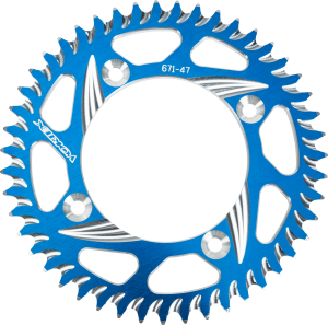 REAR SPROCKET ALUMINUM 47T-420 BLU YAM