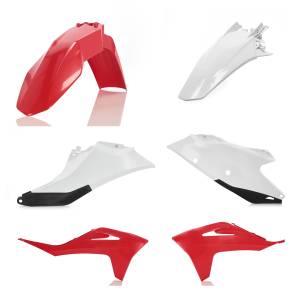 PLASTIC KIT GAS/KTM RED/WHITE