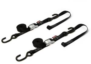 TIE-DOWN CAM S-HOOK SOFT-TYE 1"X6' BLACK/BLACK PAIR