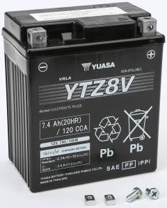 BATTERY YTZ8V SEALED FACTORY ACTIVATED