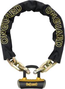 BEAST 8016L CHAIN WITH U-LOCK BLACK/YELLOW 6 FT