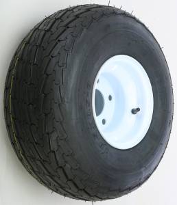 TRAILER TIRE AND WHEEL ASSEMBLY WHITE