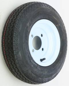 TRAILER TIRE AND WHEEL ASSEMBLY WHITE