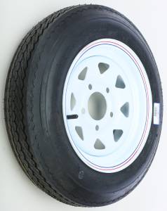 TRAILER TIRE AND WHEEL ASSEMBLY WHITE