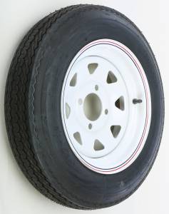 TRAILER TIRE AND WHEEL ASSEMBLY WHITE