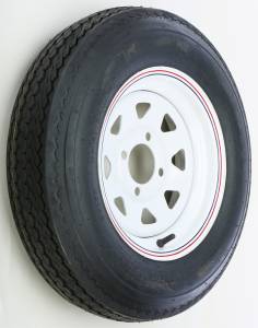 TRAILER TIRE AND WHEEL ASSEMBLY WHITE