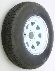 TRAILER TIRE AND WHEEL ASSEMBLY WHITE