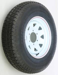 TRAILER TIRE AND WHEEL ASSEMBLY WHITE