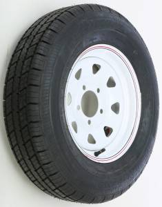 TRAILER TIRE AND WHEEL ASSEMBLY WHITE