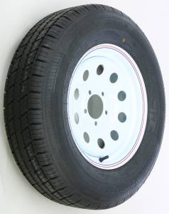 TRAILER TIRE AND WHEEL ASSEMBLY WHITE