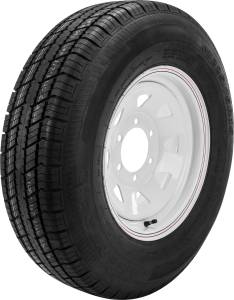 TRAILER TIRE AND WHEEL ASSEMBLY WHITE