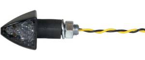 LED MARKER LIGHT FUSES STALK MOUNT BLACK W/AMBER LENS