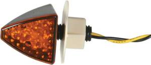 LED MARKER LIGHT FUSES FLUSH/ PANEL MOUNT BLACK W/AMBER LENS