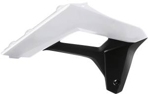 RADIATOR SCOOPS WHITE/BLACK SHERCO