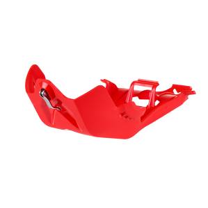 FORTRESS SKID PLATE W/LINK PROTECTOR RED