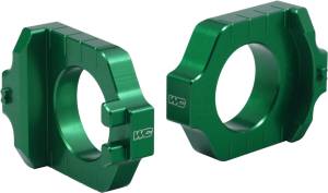 AXLE BLOCKS ELITE KAW/SUZ GREEN