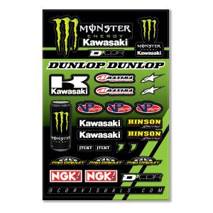 MONSTER KAW DECAL SHT12MIL MONSTER KAW RACING DECAL SHEET