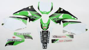 KAWASAKI RACELINE GRAPHICS COMPLETE KIT WHITE