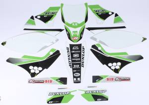 KAWASAKI RACELINE GRAPHICS COMPLETE KIT BLACK