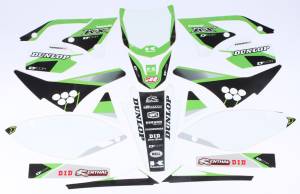 KAWASAKI RACELINE GRAPHICS COMPLETE KIT WHITE