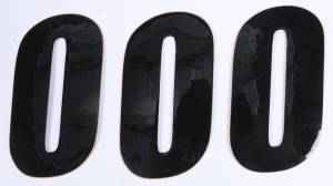 NUMBER 0 BLACK 4" 3/PK