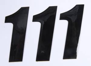 NUMBER 1 BLACK 4" 3/PK