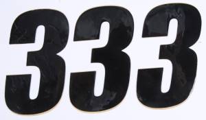 NUMBER 3 BLACK 4" 3/PK