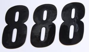 NUMBER 8 BLACK 4" 3/PK