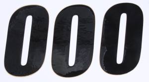 NUMBER 0 BLACK 6" 3/PK