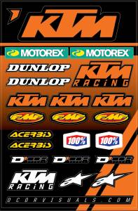 KTM 2 DECAL SHEET