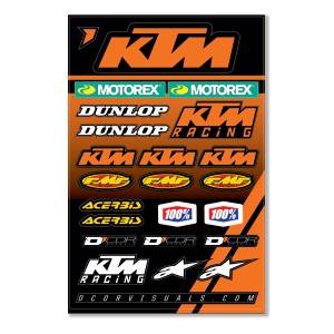 KTM RACING DECAL SHEET 12 MIL KTM RACING DECAL SHEET