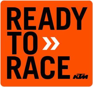 READY TO RACE DECAL 12"