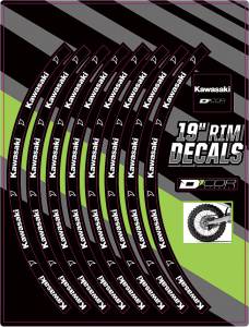 RIM DECALS 19" KAWASAKI LOGO REAR