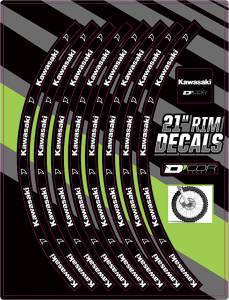 RIM DECALS 21" KAWASAKI LOGO FRONT