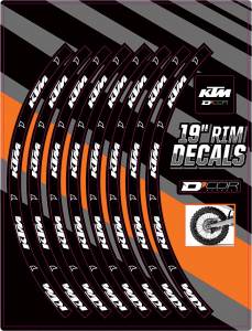 RIM DECALS 19" KTM LOGO REAR