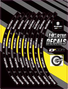 RIM DECALS 19" SUZUKI LOGO REAR