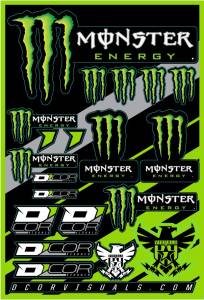 MONSTER ENERGY DECAL SHEET