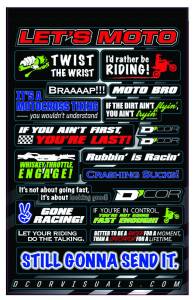 KIDS MOTO TALK DECAL SHEET